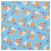 Ich Liebe mein Pembroke Welsh Corgi Stoff (Muster)