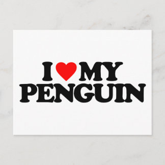 ICH LIEBE MEIN PENGUIN POSTKARTE