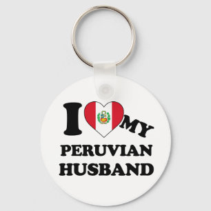 Ich Liebe mein peruanisches Ehemann Schlüsselanhänger