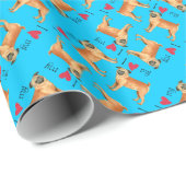 Ich Liebe mein Petit Brabancon Geschenkpapier (Rolleneckpunkt)
