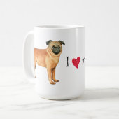 Ich Liebe mein Petit Brabancon Kaffeetasse (Vorderseite Links)