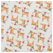 Ich Liebe mein Petit Brabancon Stoff (Muster)