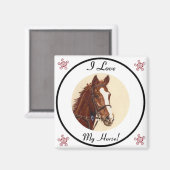 Ich Liebe mein Pferd! Equestrian Magnet (Vorderseite/Rückseite)