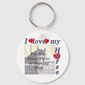 Ich Liebe mein Pferd: Fügen Sie Ihr Foto oder Text Schlüsselanhänger