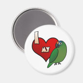 Ich Liebe mein Pfirsichgehäuse Magnet (Vorderseite/Rückseite)