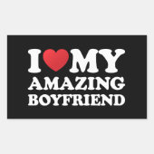 Ich Liebe mein Phantastischer Freund, ich höre mei Rechteckiger Aufkleber (Vorderseite)