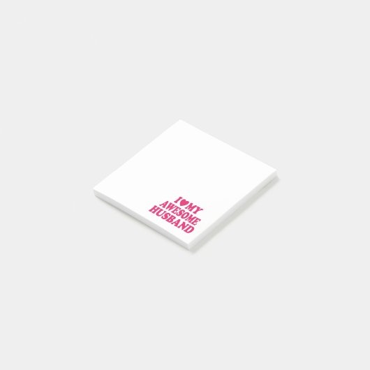 Ich Liebe mein Phantastisches Ehemann Post-it Klebezettel (angewinkelt)