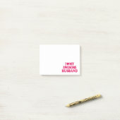 Ich Liebe mein Phantastisches Ehemann Post-it Klebezettel (Auf Schreibtisch)