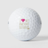 Ich Liebe mein Phantastisches Ehemännchen Hochzeit Golfball (Vorderseite)