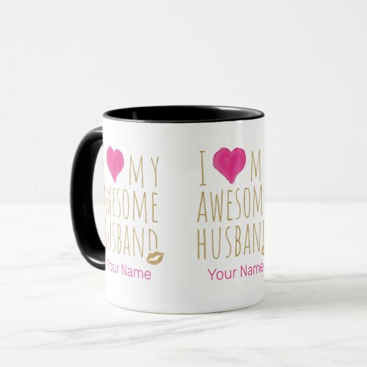 Ich Liebe mein Phantastisches Ehemännchen Hochzeit Tasse (Vorderseite Links)