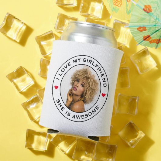 Ich Liebe mein Phantastisches Foto Girlfriend Text Dosenkühler (In Situ Sommer)