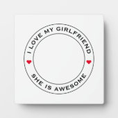 Ich Liebe mein Phantastisches Foto Girlfriend Text Fotoplatte (Vorderseite)