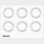 Ich Liebe mein Phantastisches Foto Girlfriend Text Runder Aufkleber (Blatt)