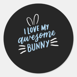 Ich Liebe mein Phantastisches Sonnenbad Rabbit L Runder Aufkleber