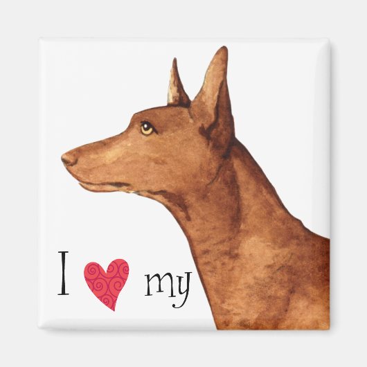 Ich Liebe mein Pharaoh Hound Magnet (Vorne)
