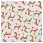 Ich Liebe mein Pharaoh Hound Stoff (Muster)