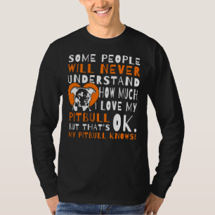 Ich Liebe mein Pitbull Hund Funny Zitat Niedliche  T-Shirt