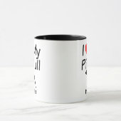Ich Liebe mein Pitbull Hund Tasse (Zentrum)