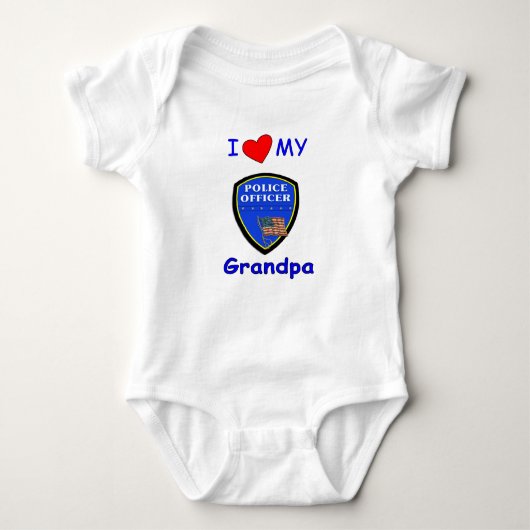 Ich Liebe mein Polizeigroßvater Baby Strampler (Vorderseite)