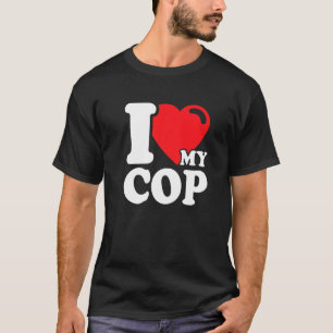 Ich Liebe mein Polizist Hot Polizist Polizist Herz T-Shirt