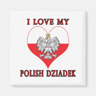 Ich Liebe mein Polnisch Dziadek Magnet