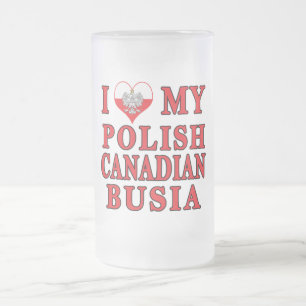 Ich Liebe mein polnisch kanadisches Busien Mattglas Bierglas