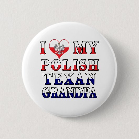 Ich Liebe mein Polnisch Opa Button (Vorderseite)