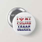 Ich Liebe mein Polnisch Opa Button (Vorne & Hinten)