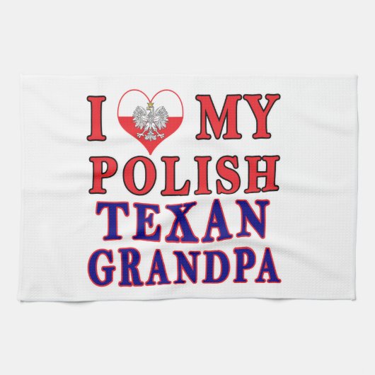 Ich Liebe mein Polnisch Opa Geschirrtuch (Horizontal)