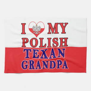 Ich Liebe mein Polnisch Opa Geschirrtuch