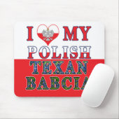 Ich Liebe mein Polnisch Texan Babcia Mousepad (Mit Mouse)