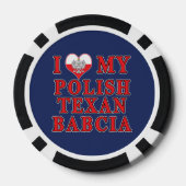 Ich Liebe mein Polnisch Texan Babcia Pokerchips (Rückseite)