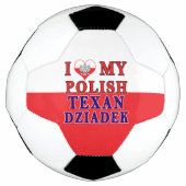 Ich Liebe mein Polnisch Texan Dziadek Fußball (Vorderseite)