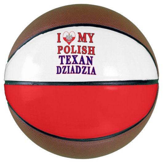 Ich Liebe mein Polnisch Texan Dziadzia Basketball (Vorderseite)