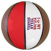 Ich Liebe mein Polnisch Texan Dziadzia Basketball (Vertikal)