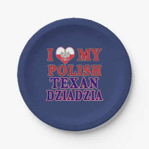 Ich Liebe mein Polnisch Texan Dziadzia Pappteller