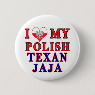 Ich Liebe Mein Polnisch Texan Jaja Button