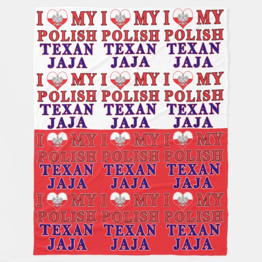 Ich Liebe Mein Polnisch Texan Jaja Fleecedecke (Vorderseite)