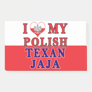 Ich Liebe Mein Polnisch Texan Jaja Post-it Klebezettel