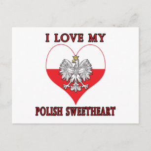 Ich Liebe mein polnischer Liebling Postkarte