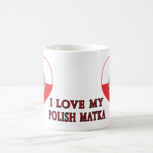 Ich Liebe Mein Polnischer Matka Kaffeetasse (Mittel)