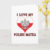 Ich Liebe Mein Polnischer Matka Karte (Gelbe Blume)