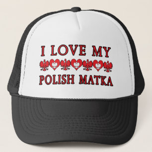 Ich Liebe Mein Polnischer Matka Truckerkappe