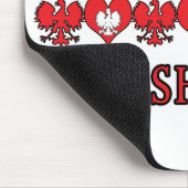 Ich Liebe mein polnisches Busia Mousepad (Ecke)