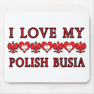 Ich Liebe mein polnisches Busia Mousepad