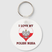 Ich Liebe mein polnisches Busia Schlüsselanhänger (Vorderseite)