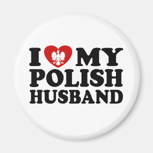 Ich Liebe mein polnisches Ehemann Magnet