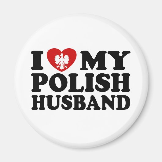 Ich Liebe mein polnisches Ehemann Magnet (Vorne)