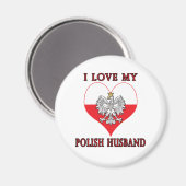 Ich Liebe mein polnisches Ehemann Magnet (Vorderseite/Rückseite)