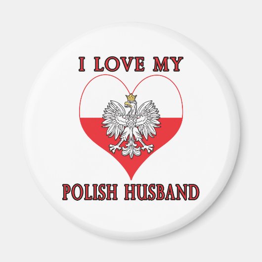 Ich Liebe mein polnisches Ehemann Magnet (Vorne)